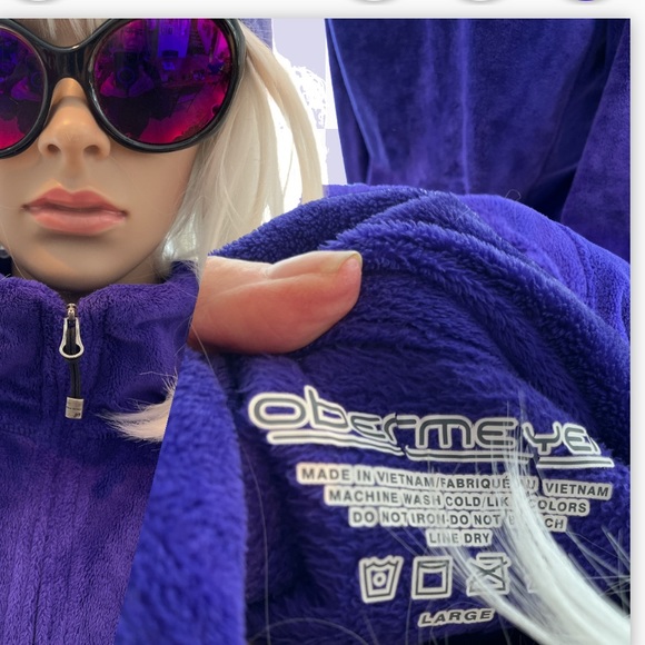 Obermeyer Purple Pullover Fleece 1/4 Zip & Lavender Headband - Picture 4 of 4